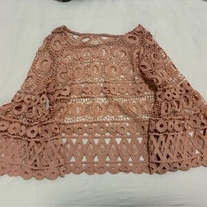 Best offer accepted, bundle and save! Elegant Lace Women Top in Pink